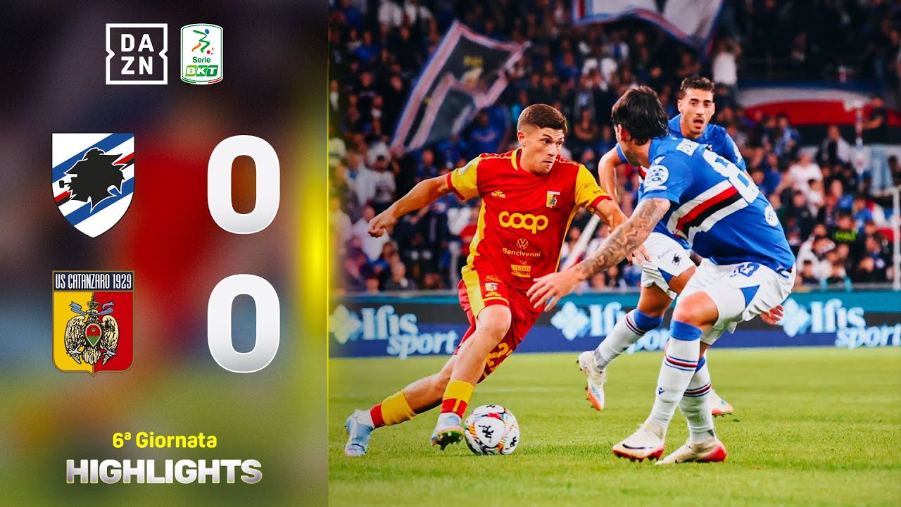 RETI BIANCHE a MARASSI, la SAMP rimane ultima: Sampdoria-Catanzaro 0-0 | Serie BKT | DAZN Highlights