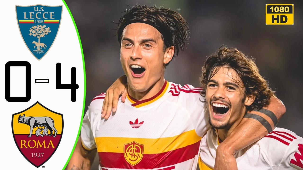 AS Roma vs Lecce 4-0 All Goals and Football Highlights 2026 HD